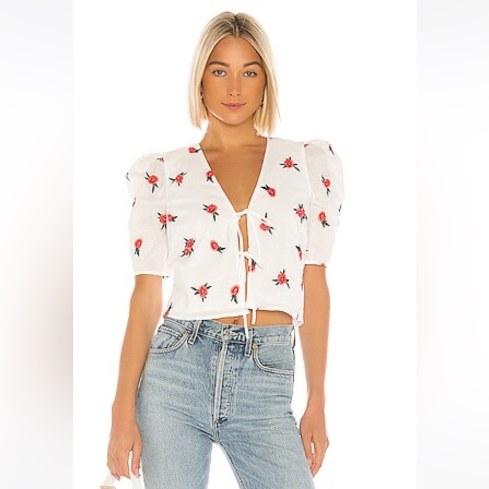 Lovers + FRIENDS Beautiful embroidered blouse XXS